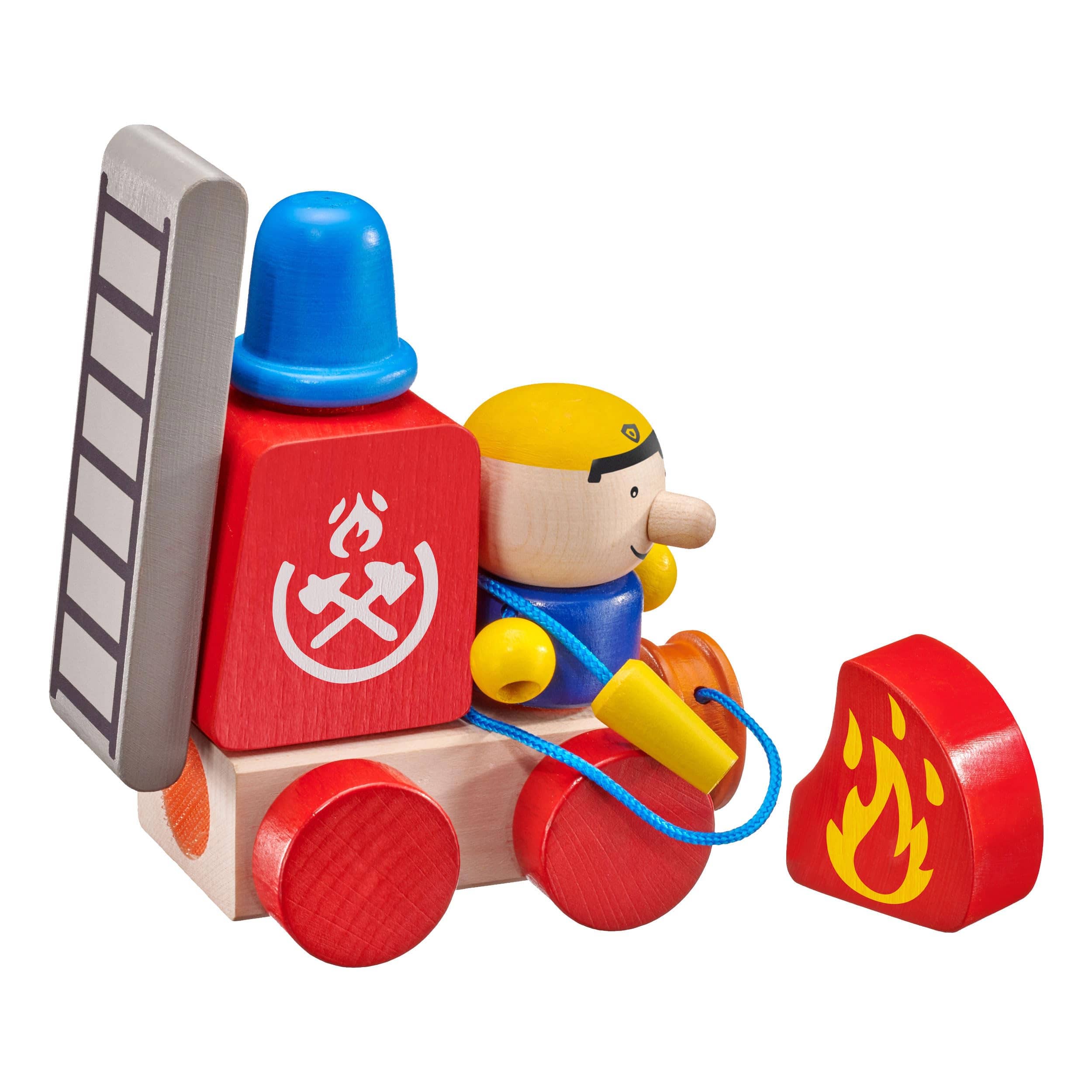 Spielzeug Opa Feuerwehr Selecta 62077 Klettini, Fire Brigade, Stacking Toy, 7 Pieces, Multi-Coloured