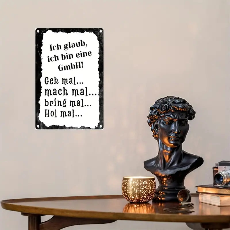 Spielzeug Opa Retro Schild Retro Schild Ich glaub ich bin eine GMBH Blechschild