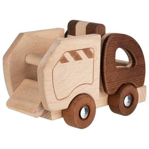 Goki Baby & Kleinkind Müllwagen, goki Personalisierbar Holz Auto LKW