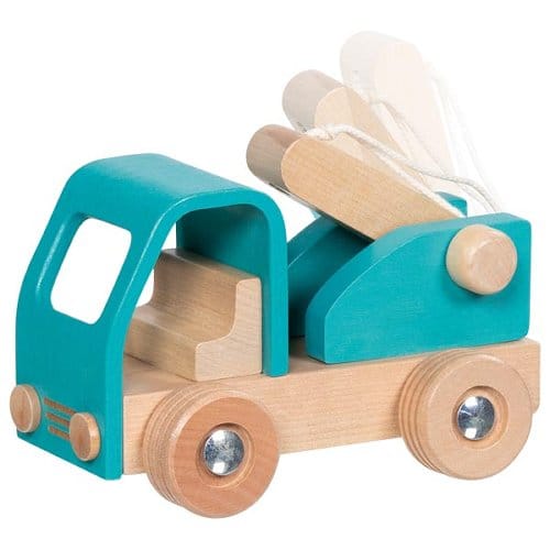 goki Kleinkind Spielzeug Abschleppwagen goki nature Holzspielzeug ab 2 Jahre