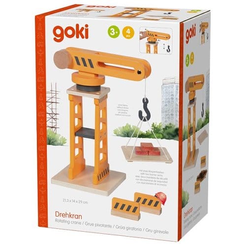 goki Baby & Kleinkind Personalisierbar Drehkran Goki Holzspielzeug ab 3 Jahre
