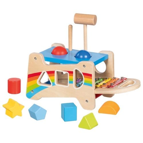 goki Baby & Kleinkind Personalisierbar Hammerbank mit Xylophon und Sortierfunktion Ab 1 Jahr Goki