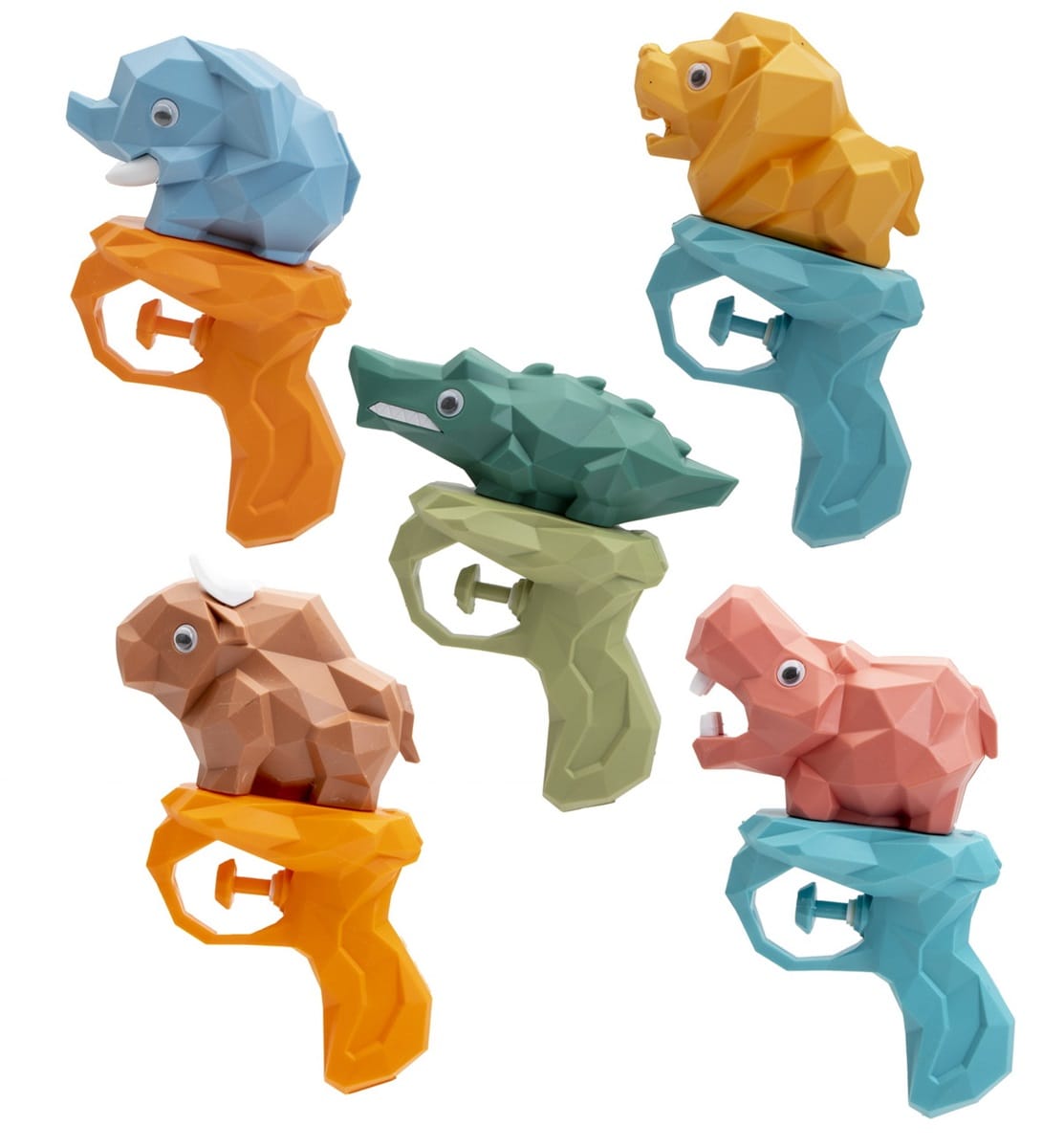 Dinotoys Baby & Kleinkind 10 Stück Dino Wasserpistolen 15 x 10 cm – 5 verschiedene Motive im Display