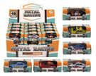 Dinotoys Baby & Kleinkind 48 Stück Druckguss Autos 6,5 cm mit Rückziehmotor – sortiert im Display