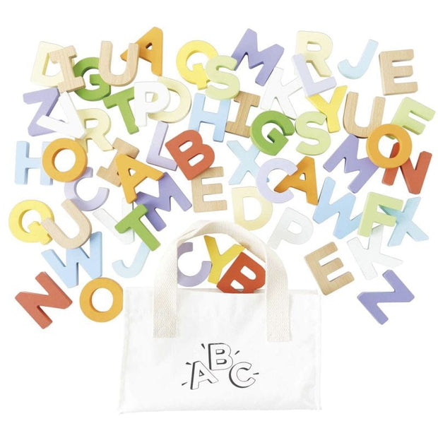 LE TOY VAN Baby & Kleinkind LE TOY VAN Buchstaben im Beutel / Wooden Alphabet Set & Bag ab 18 Monate