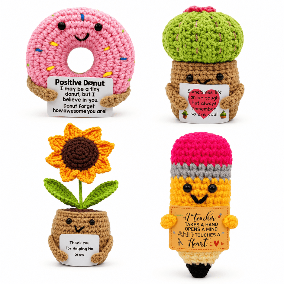 Spielzeug Opa Sammelfiguren Personalisierbar Handgefertigte Häkelfigur mit Motivationskarte – Liebevolles Geschenk & Dekoration