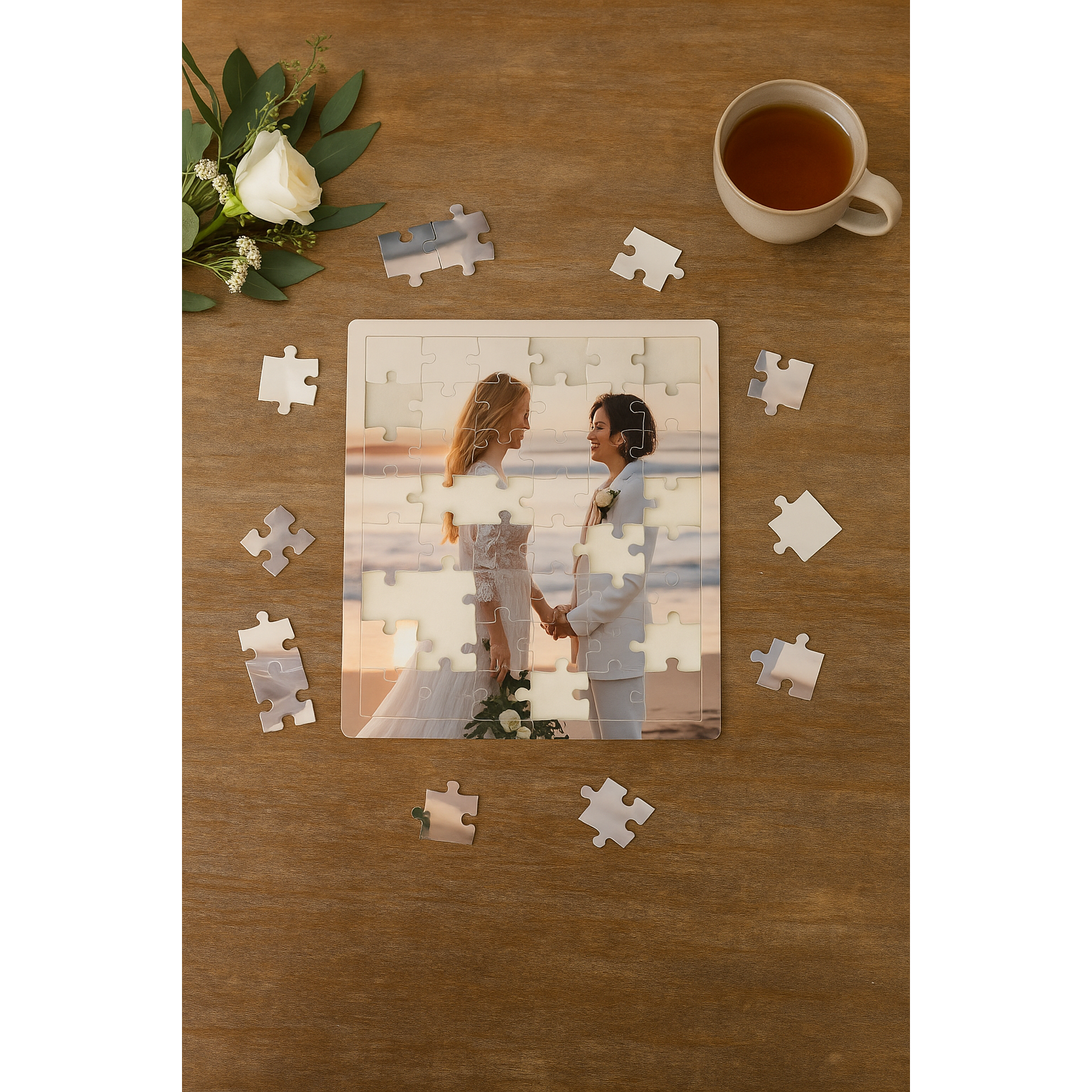 Personalisierbares Puzzle aus Plexiglas mit eigenem Foto Acryl Puzzlebild