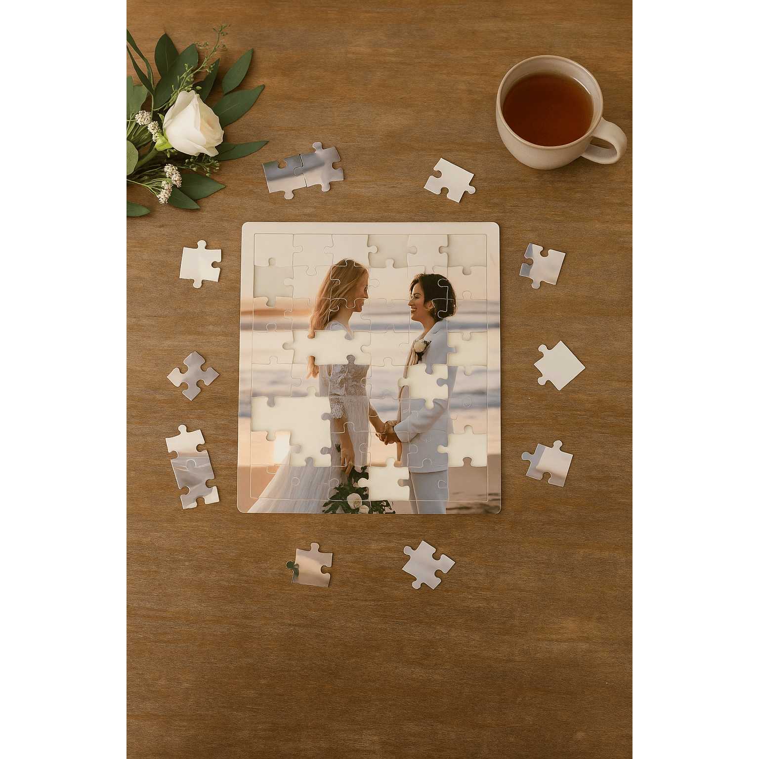 Spielzeug Opa 3D Puzzle Bild Personalisierbares Puzzle aus Plexiglas mit eigenem Foto Acryl Puzzlebild