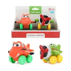 Toi-Toys Baby & Kleinkind LITTLE STARS Weich-PVC-Flugzeuge Cartoon 2 Stück 10,5x17x11cm ab 18 Monaten.