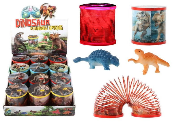 Lighting Baby & Kleinkind 12 Stück Dino Treppenhüpfer-Spirale 6,5 x 7 cm mit Dino und Licht – 4-fach sortiert