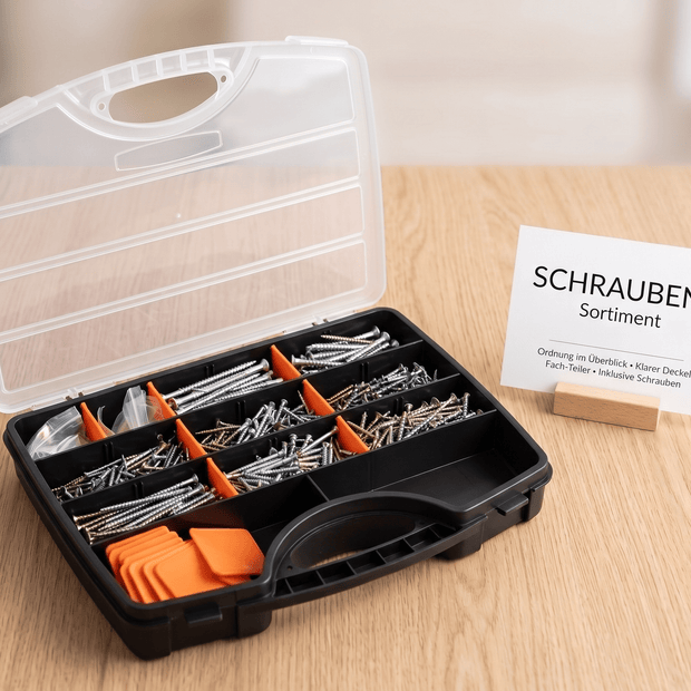 Spielzeug Opa Schrauben Edelstahl C1 Premium Schrauben-Sortiment EXTRA kleiner Kopf Sortimentskasten Profi-Qualität für Heimwerker  Handwerker 515 Teilig mit 4 Bit