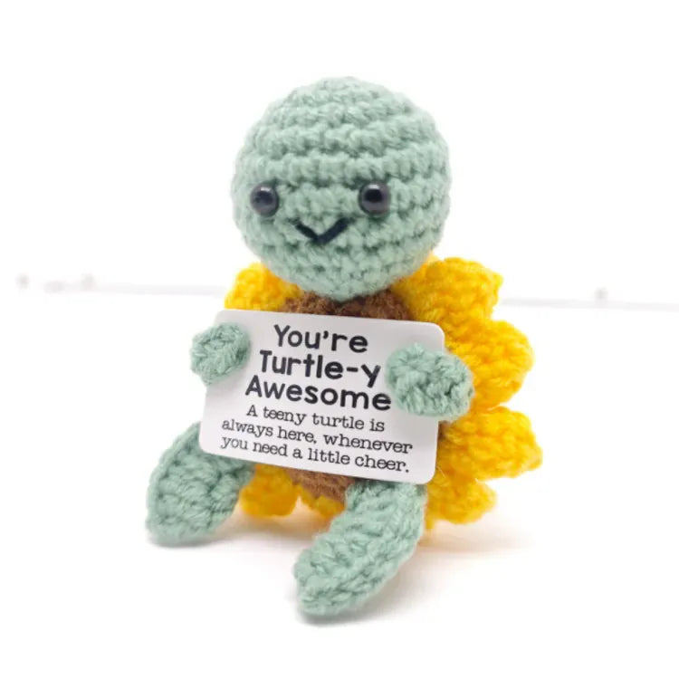 Spielzeug Opa Sammelfiguren Schildkröte 1 - Blume / Ohne Eigenen Text. Süße Häkelfiguren – Handgemachte Puppen für positive Energie im Alltag