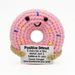 Spielzeug Opa Sammelfiguren Donat Rosa / Mit eigenen Text gelasert. Personalisierbar Handgefertigte Häkelfigur mit Motivationskarte – Liebevolles Geschenk & Dekoration