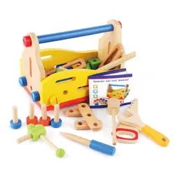 Werkzeugkoffer Holzspielzeug Kinder ab 3 Jahren Holzwerken