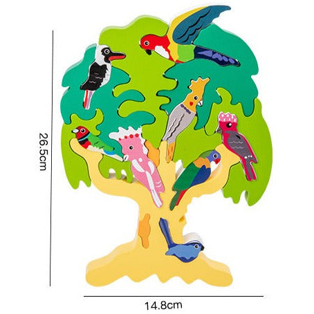 Motorik Spielzeug Stapel Baum Holz Tier Spielzeug Puzzle