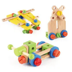 Werkzeugkoffer Holzspielzeug Kinder ab 3 Jahren Holzwerken