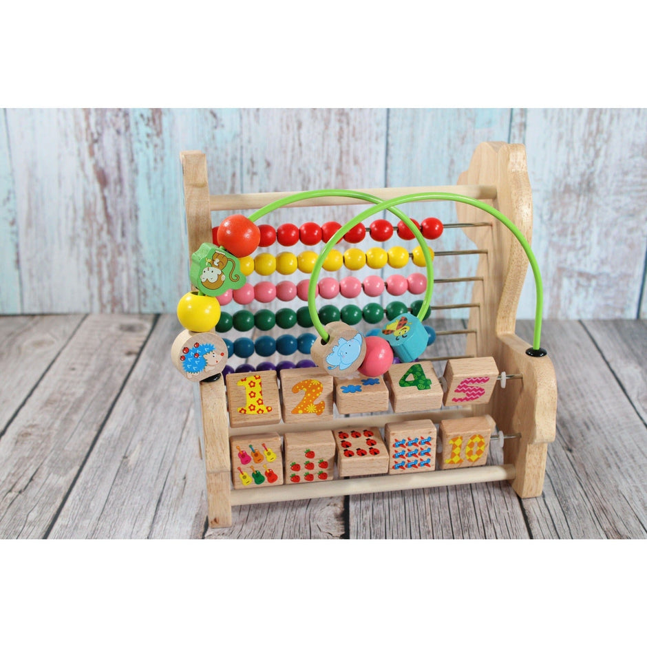 7and7 Motorik Spielzeug Motorik Spielzeug Giraffe Holzspielzeug