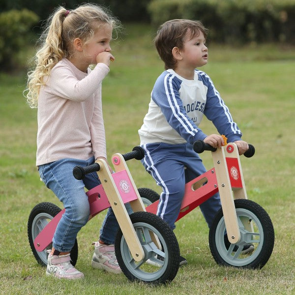 Holz Laufrad Rosa Lauflernrad verstellbar Kinder ab 3 Jahren