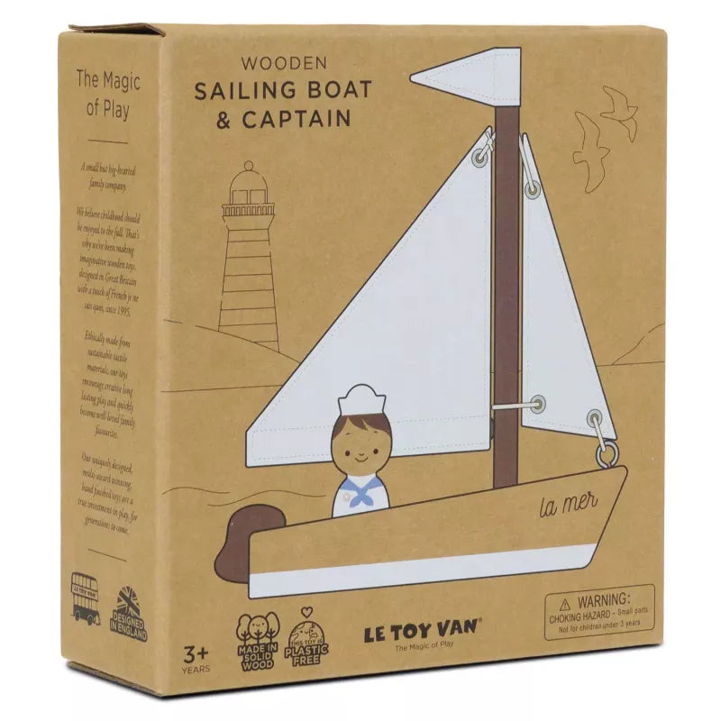 Personalisierbares Segelboot aus Holz Kinderspielzeug ab 3 Jahren