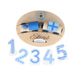 Goki Baby & Kleinkind Personalisierbarer Kinder Geburtstagszug Alter 1-6 Blau (Kein Spielzeug)