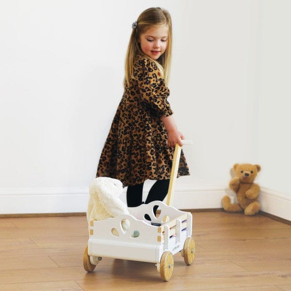 LE TOY VAN Bollerwagen zugwagen Holz Zugwagen Bollerwagen Spielzeugkiste Puppenwagen Kinder ab 3 Jahren