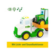 Tomy Holzspielzeug Traktor John Deere Transporter-Set mit Licht & Sound – Spielzeugtraktor ab 18 Monaten
