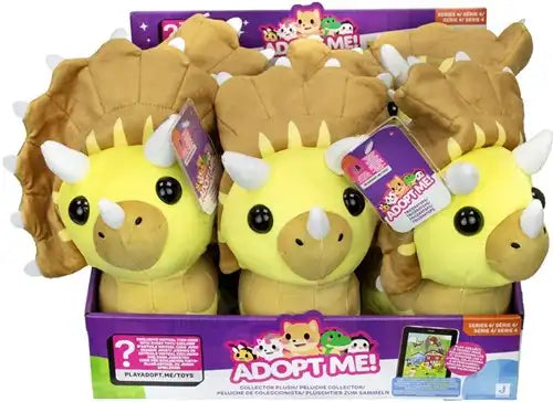 Squishmallows Baby & Kleinkind Adopt Me! Collector Plüsch Triceratops 20 cm – Display mit 6 Stück
