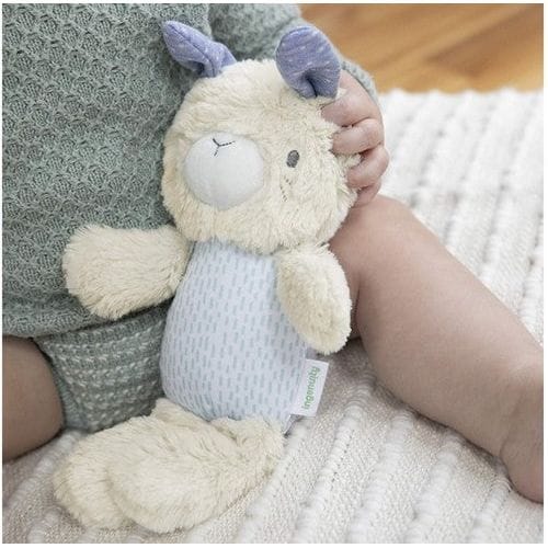 Dinotoys Stofftier Hase Bright Starts Plüsch-Hase Sylvi – Kuscheltier mit Quietscher (18 cm) | ab 0 Jahren