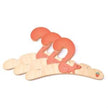 Carletto Kleinkind Spielzeug Ohne Name Personalisierbare Eichhörnchen-Kleiderbügel für Kinder (3er-Set) | Carletto 26,8x16,6 cm
