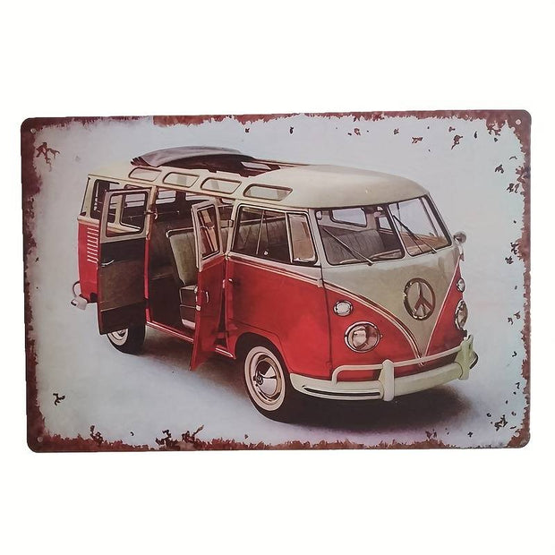 Spielzeug Opa Blech Bild VW Bus Vintage-Metall-Blechschild, Bulli VW Bus