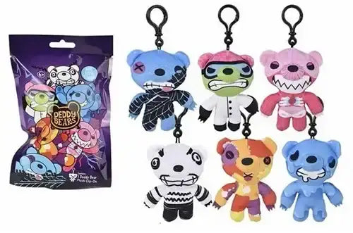 Dinotoys Baby & Kleinkind 18 Stück Deddy Bears Plüsch Bagclips im Blindbag – Display mit 18 Überraschungstüten