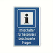 Sign Decor. Retroschild Dumme-Fragen-Infoschalter, Metallschild Retro Geschenkidee Dekoration Party