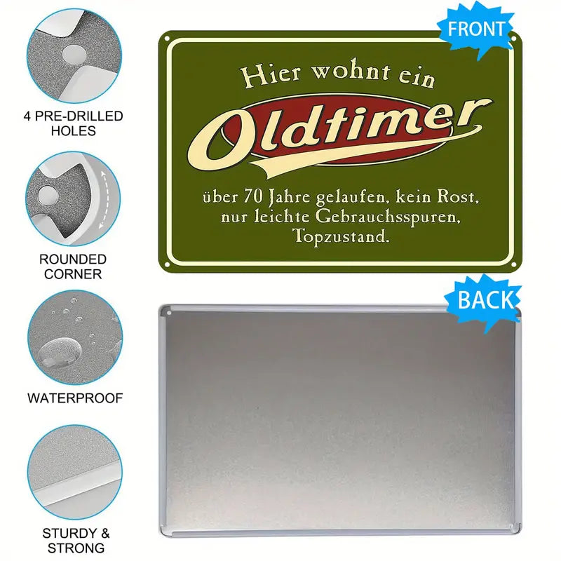 Spielzeug Opa Retro Schild Retro Schild Oldtimer Metallplakette zum 70. Geburtstag - Vintage-Auto-E