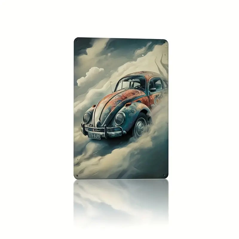 YI YI EMPORIUM Metall Schild Alte Auto Metall Schild Plakette - Klassischer Stil Eisen Der Käfer