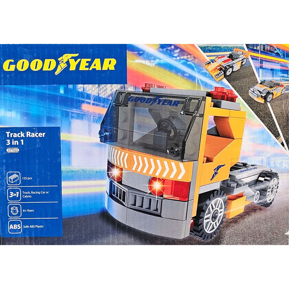 Goodyear – Track Racer 3-in-1 Bauset (135 Teile) ab 5 Jahren