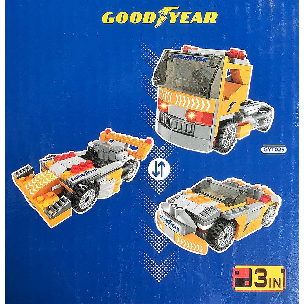 Goodyear – Track Racer 3-in-1 Bauset (135 Teile) ab 5 Jahren