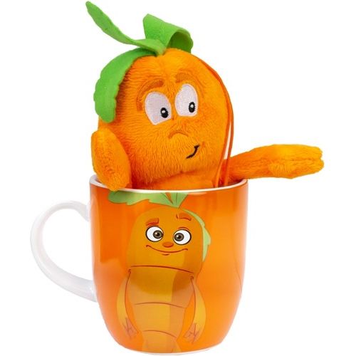 Goodness Gang Karotte – Plüschtier mit Tasse | Frühstücksfreude ab 3 Jahren