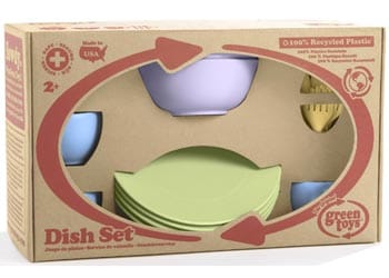 Green Toys Baby & Kleinkind Green Toys Kinder Geschirr-Set (24-teilig) | Nachhaltiges Spielgeschirr ab 2 Jahren