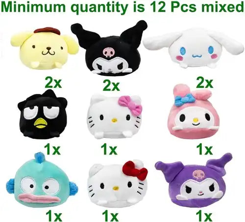 Sanrio Baby & Kleinkind Sanrio Hello Kitty Plüsch Beansies 12 Stück in 9 Arten | Mini-Kuscheltier 8cm