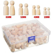 spielzeug-opa Holz Figuren Puppen Deko Holz Basteln Holz Puppen zum anmalen 50 Teiliges Set Spielzeug Figuren Spielfiguren Spielzeug Opa