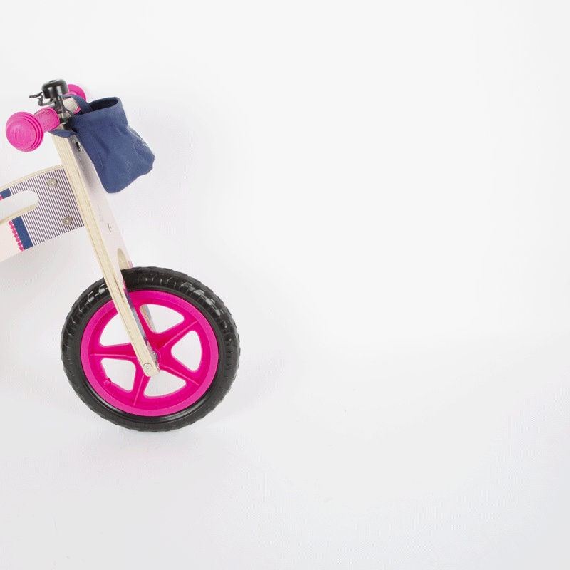Personalisiertes Laufrad Rosa,(Name incl.) Kinder Rad, Holz Laufrad, Roller für Kinder Kinderspielzeug Tragegurt