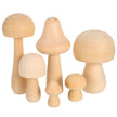 spielzeug-opa Dekoration Holz Pilze 6er Set Pilze Herbst Deko Tischdeko Holzspielzeug Bastel Deko Holz Pilzset