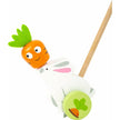 small foot Baby & Kleinkind Schiebe Osterhase Hase mit Dreh Möhre Kinderspielzeug Holzspielzeug small foot Ab 18 Monaten zum Spielen Schiebe Spiel Holz