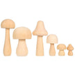 spielzeug-opa Dekoration Holz Pilze 6er Set Pilze Herbst Deko Tischdeko Holzspielzeug Bastel Deko Holz Pilzset