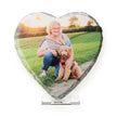 Spielzeug Opa Personalisierter Schiefer in Herzform mit Foto – Andenken Geschenk – UV Druck auf Naturstein ca. 14x14 cm