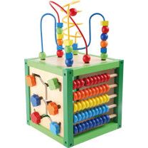 small foot Motorikwürfel Frühling aus Holz – Lernspielzeug mit Schleife & Rechenschieber | ab 1 Jahr