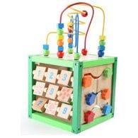 small foot by Legler Motorikwürfel Holzspielzeug small foot Motorikwürfel Frühling aus Holz – Lernspielzeug mit Schleife & Rechenschieber | ab 1 Jahr