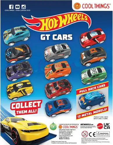Hot Wheels Baby & Kleinkind Hot Wheels GT-Autos Überraschungskapsel 20 Stück| Mini-Rennwagen 65mm