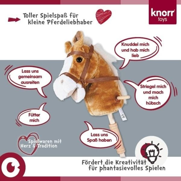 Knorrtoys Baby & Kleinkind Knorrtoys Steckenpferd Blacky mit Sound 40102