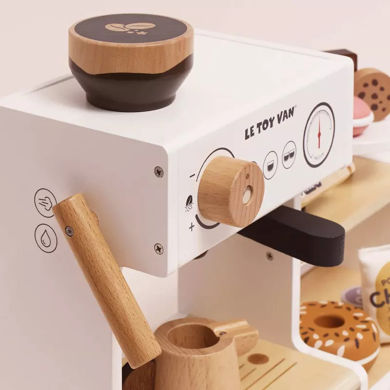 Barista Café Shop aus Holz – Spielcafé mit Kaffeemaschine ab 3 Jahren